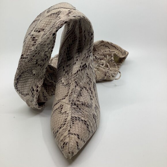 Olivia Faux Leather Snakeskin Over The Knee Boots - Picture 4 of 8